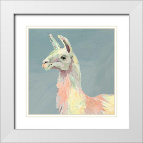 Ophelia on Blue Crop White Modern Wood Framed Art Print with Double Matting by Tillmon, Avery