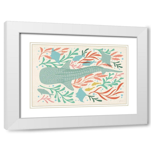 Under the Sea I White Modern Wood Framed Art Print with Double Matting by Penner, Janelle