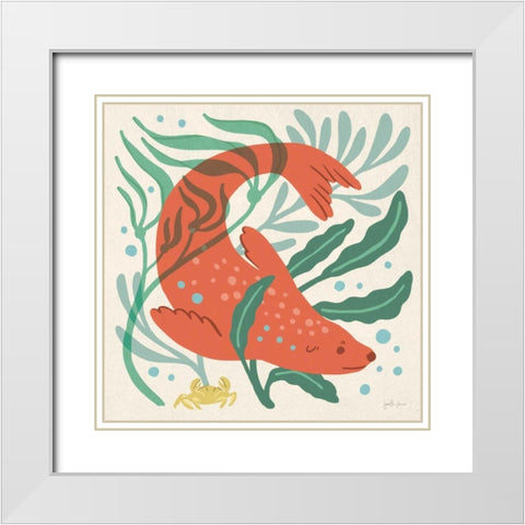 Under the Sea II White Modern Wood Framed Art Print with Double Matting by Penner, Janelle