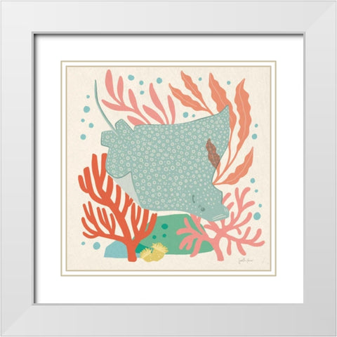 Under the Sea IV White Modern Wood Framed Art Print with Double Matting by Penner, Janelle