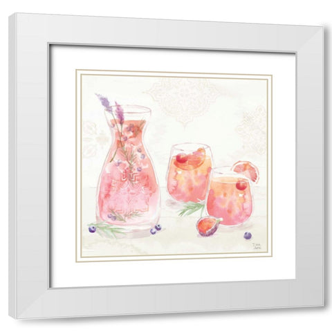 Classy Cocktails II White Modern Wood Framed Art Print with Double Matting by June, Dina