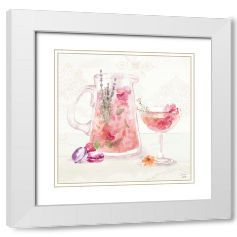 Classy Cocktails IV White Modern Wood Framed Art Print with Double Matting by June, Dina