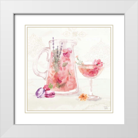Classy Cocktails IV White Modern Wood Framed Art Print with Double Matting by June, Dina