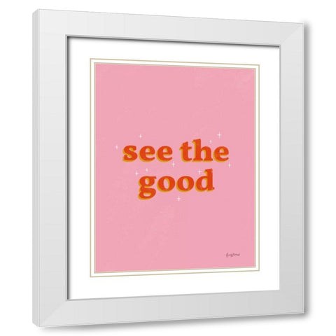 See the Good Crop White Modern Wood Framed Art Print with Double Matting by Thorns, Becky