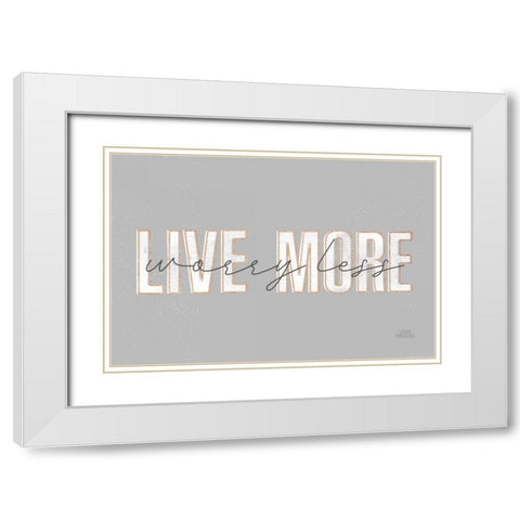 Morning Affirmations II Gray Horizontal White Modern Wood Framed Art Print with Double Matting by Marshall, Laura