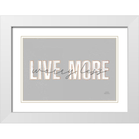 Morning Affirmations II Gray Horizontal White Modern Wood Framed Art Print with Double Matting by Marshall, Laura