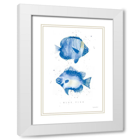 Tropical Fish White Modern Wood Framed Art Print with Double Matting by Charro, Mercedes Lopez