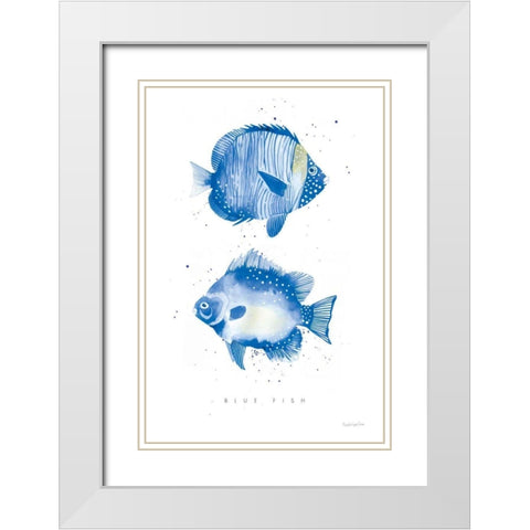 Tropical Fish White Modern Wood Framed Art Print with Double Matting by Charro, Mercedes Lopez