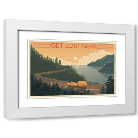 Born to Roam I White Modern Wood Framed Art Print with Double Matting by Penner, Janelle