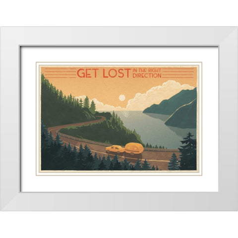 Born to Roam I White Modern Wood Framed Art Print with Double Matting by Penner, Janelle