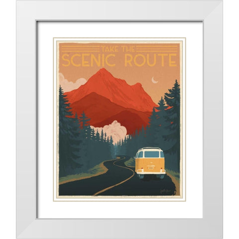 Born to Roam III White Modern Wood Framed Art Print with Double Matting by Penner, Janelle