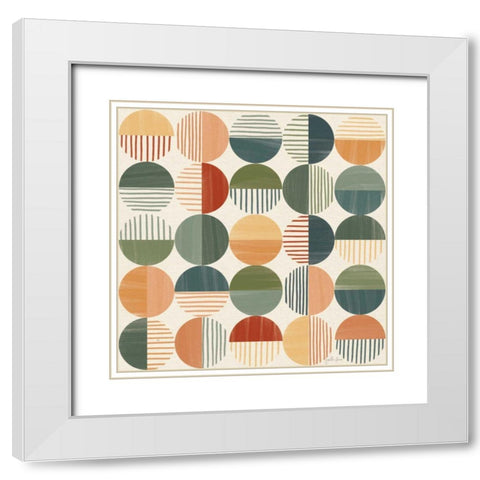 Born to Roam Pattern II White Modern Wood Framed Art Print with Double Matting by Penner, Janelle