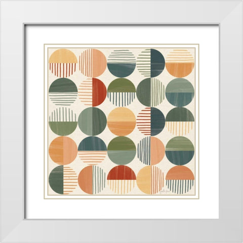 Born to Roam Pattern II White Modern Wood Framed Art Print with Double Matting by Penner, Janelle