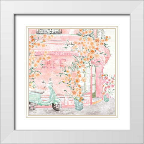 World Tour II White Modern Wood Framed Art Print with Double Matting by June, Dina