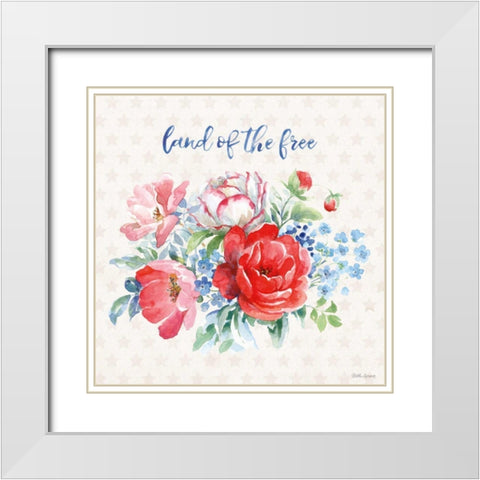 Americana Style II White Modern Wood Framed Art Print with Double Matting by Grove, Beth