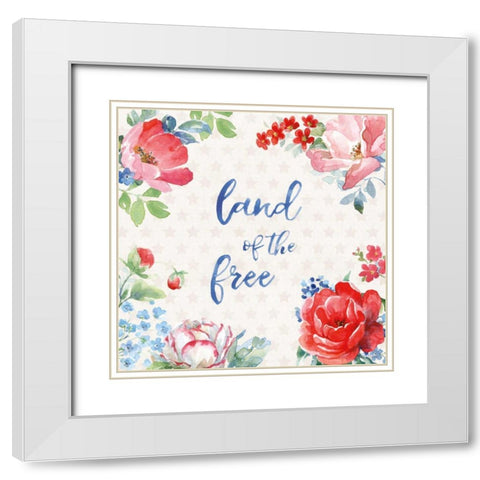 Americana Style IV White Modern Wood Framed Art Print with Double Matting by Grove, Beth