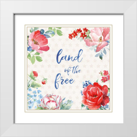 Americana Style IV White Modern Wood Framed Art Print with Double Matting by Grove, Beth