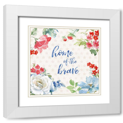 Americana Style V White Modern Wood Framed Art Print with Double Matting by Grove, Beth