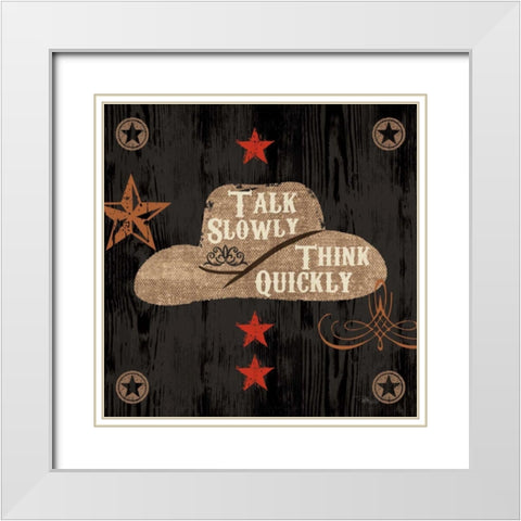 Saddle Up III White Modern Wood Framed Art Print with Double Matting by Pela Studio