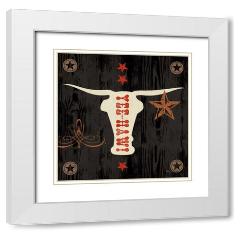 Saddle Up Icon IV White Modern Wood Framed Art Print with Double Matting by Pela Studio