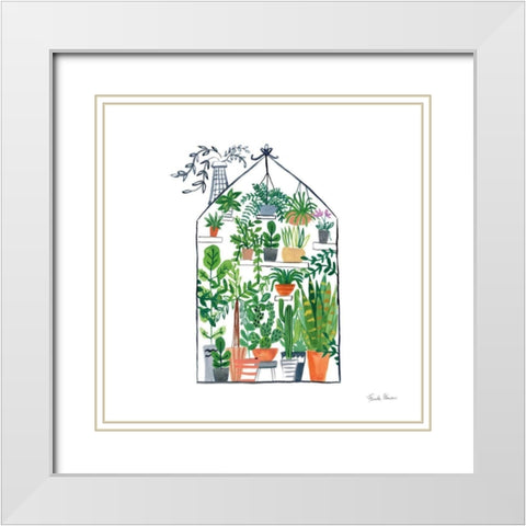 Greenhouse I White Modern Wood Framed Art Print with Double Matting by Paschke, Chris