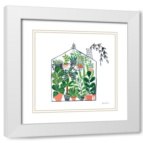 Greenhouse II White Modern Wood Framed Art Print with Double Matting by Paschke, Chris