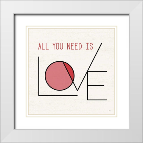 Love Letters I White Modern Wood Framed Art Print with Double Matting by Aiken, Jess
