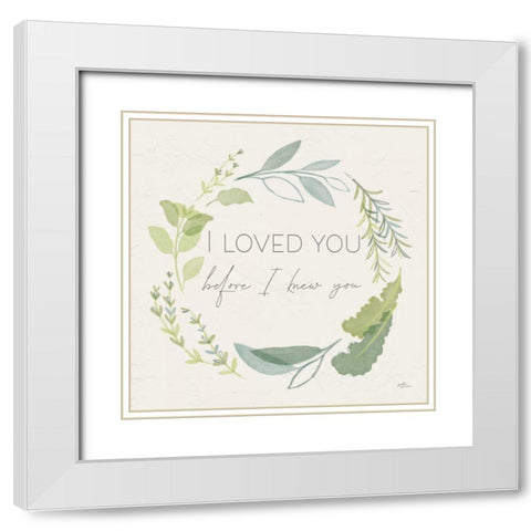 Fine Herbs Sentiment I White Modern Wood Framed Art Print with Double Matting by Penner, Janelle