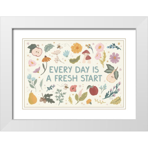 September Sweetness I White Modern Wood Framed Art Print with Double Matting by Marshall, Laura