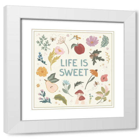 September Sweetness II White Modern Wood Framed Art Print with Double Matting by Marshall, Laura