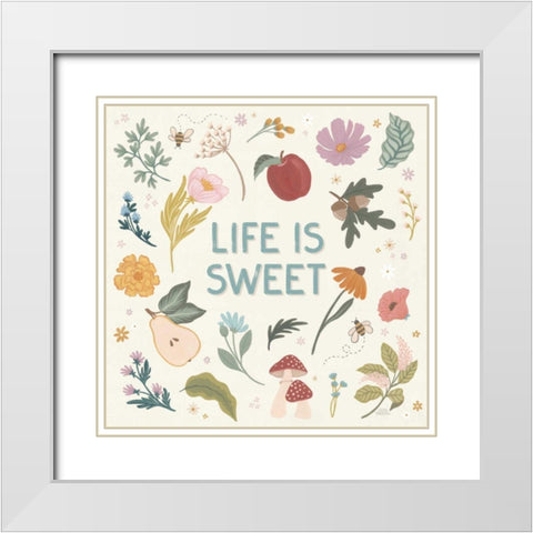 September Sweetness II White Modern Wood Framed Art Print with Double Matting by Marshall, Laura