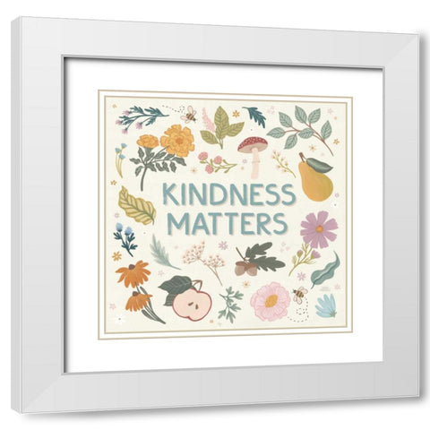 September Sweetness III White Modern Wood Framed Art Print with Double Matting by Marshall, Laura
