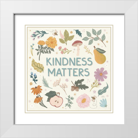 September Sweetness III White Modern Wood Framed Art Print with Double Matting by Marshall, Laura