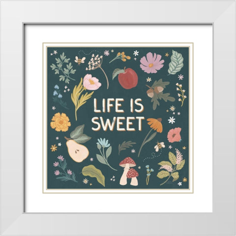 September Sweetness II Dark White Modern Wood Framed Art Print with Double Matting by Marshall, Laura