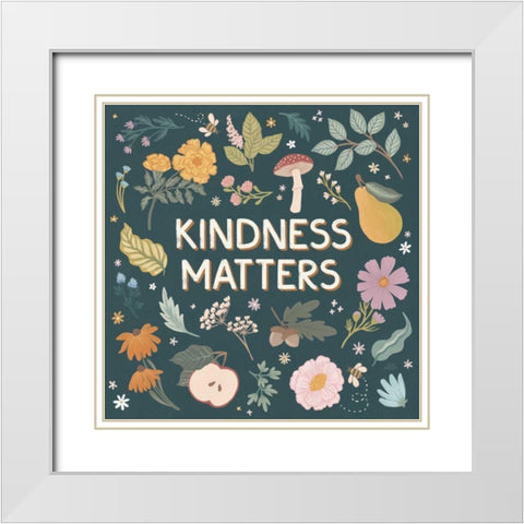 September Sweetness III Dark White Modern Wood Framed Art Print with Double Matting by Marshall, Laura