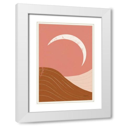 Desert Sunrise II White Modern Wood Framed Art Print with Double Matting by Paschke, Chris