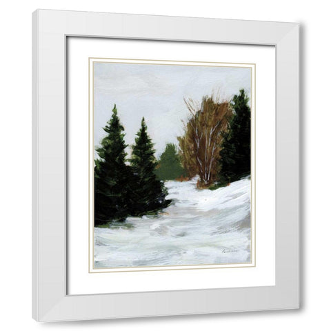 Winter on Grand Mesa White Modern Wood Framed Art Print with Double Matting by Munger, Pamela