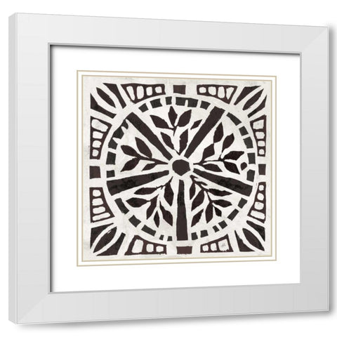 Woodcut Christmas X White Modern Wood Framed Art Print with Double Matting by Brissonnet, Daphne
