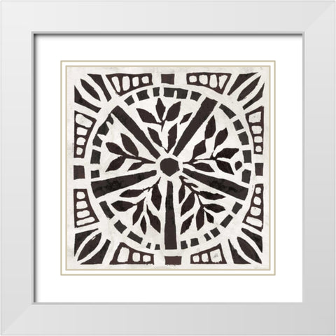 Woodcut Christmas X White Modern Wood Framed Art Print with Double Matting by Brissonnet, Daphne
