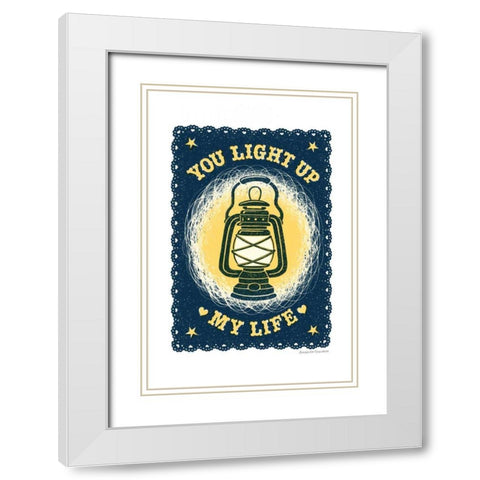Light Up My Life White Modern Wood Framed Art Print with Double Matting by Snowdon, Alexandra