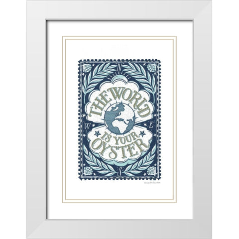 World is Your Oyster White Modern Wood Framed Art Print with Double Matting by Snowdon, Alexandra