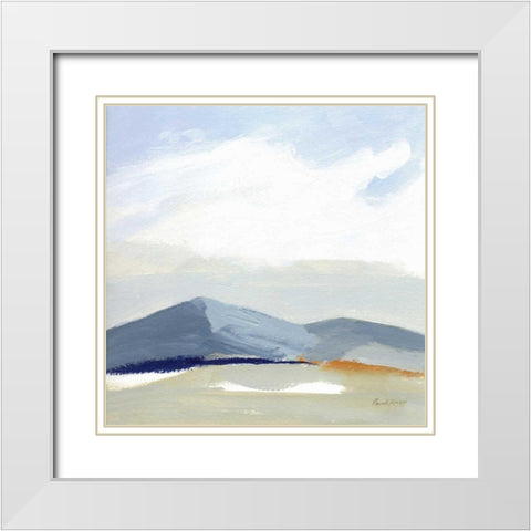 This Land II White Modern Wood Framed Art Print with Double Matting by Munger, Pamela