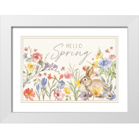 Happy Easter I White Modern Wood Framed Art Print with Double Matting by Vassileva, Silvia