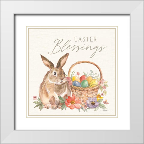 Happy Easter VI White Modern Wood Framed Art Print with Double Matting by Vassileva, Silvia