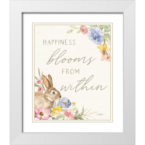 Happy Easter IX White Modern Wood Framed Art Print with Double Matting by Vassileva, Silvia