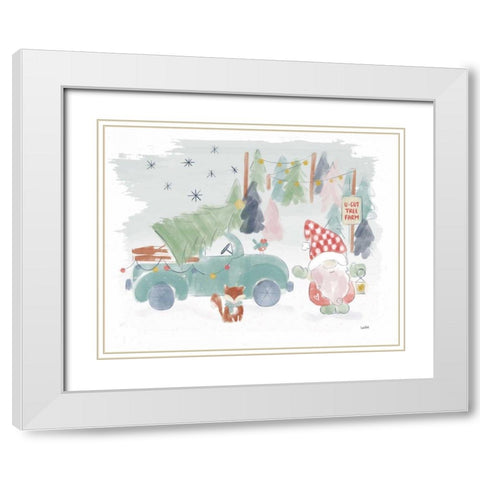 Woodland Wonders I White Modern Wood Framed Art Print with Double Matting by York, Leah