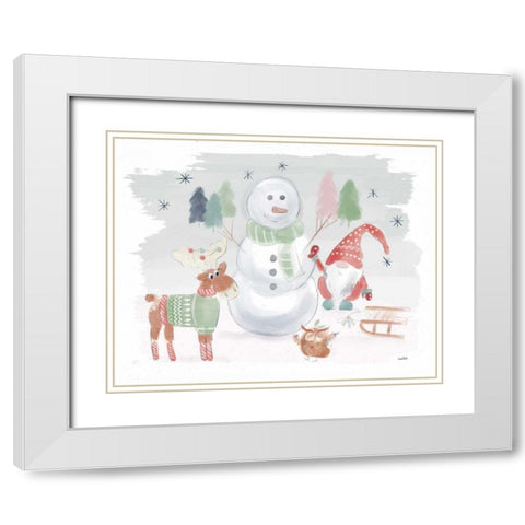 Woodland Wonders II White Modern Wood Framed Art Print with Double Matting by York, Leah