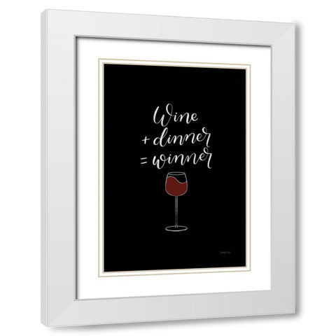 Kitchen Words III BW I White Modern Wood Framed Art Print with Double Matting by Thorns, Becky