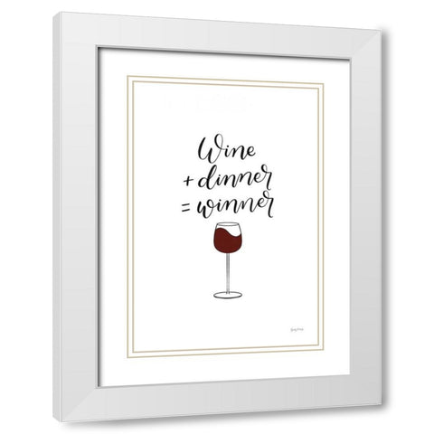 Kitchen Words III BW II White Modern Wood Framed Art Print with Double Matting by Thorns, Becky