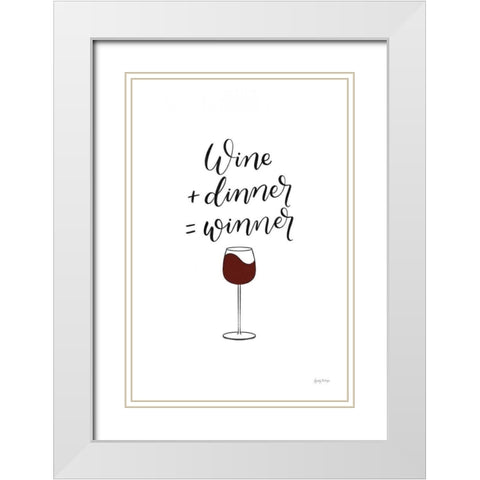 Kitchen Words III BW II White Modern Wood Framed Art Print with Double Matting by Thorns, Becky